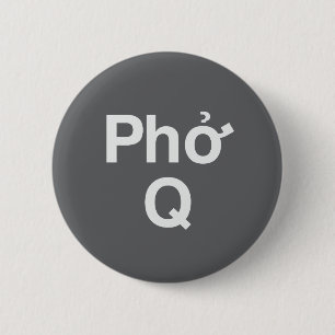 Grijs Phở Q Ronde Button 5,7 Cm