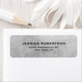 Grijs Plain Elegant Modern Trendy Etiket (Insitu)