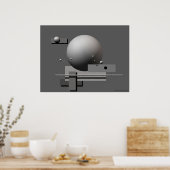 Grijs Poster (Keuken)
