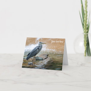 Grijs reiger wenskaart bedankkaart