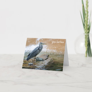 Grijs reiger wenskaart bedankkaart
