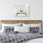 Grijs rendiercanvas afdrukken (Insitu (Slaapkamer))