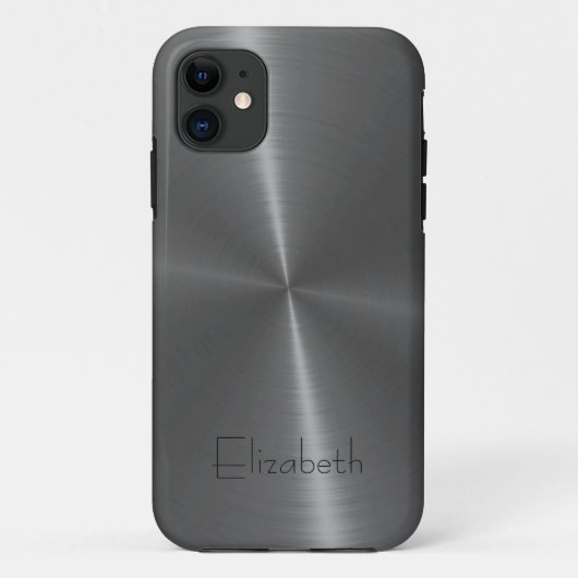 Grijs roestvrij staal Case-Mate iPhone case (Achterkant)