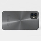 Grijs roestvrij staal Case-Mate iPhone case (Achterkant (horizontaal))