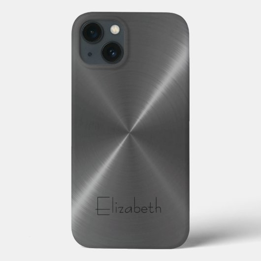 Grijs roestvrij staal Case-Mate iPhone case (Achterkant)