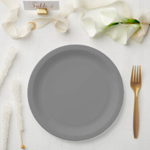 Grijs Ronde Diner Papieren Bordje