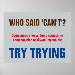 grijs rood blauw die zei kan niet citeren Poster a