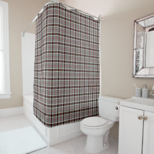 Grijs, Rood, en Zwart Plaid Clan Thompson Tartan Douchegordijn