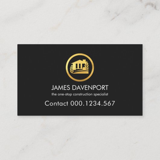 Grijs Rood Goud Handyman Layer Visitekaartje (Achterkant)