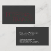 Grijs Rood Personal Trainer Fitness Sport Visitekaartje (Voorkant / Achterkant)
