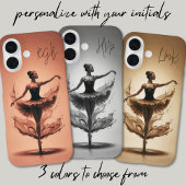 Grijs Roze Ballerina Splash Custom Initialen Balle Case-Mate iPhone Case