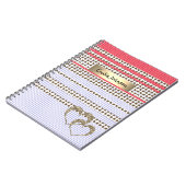 Grijs, roze, bruin, gif notitieboek (Linkerzijde)