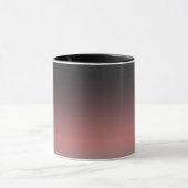 Grijs, roze, zwarte gradiënt, Ombre. Mok (Midden)
