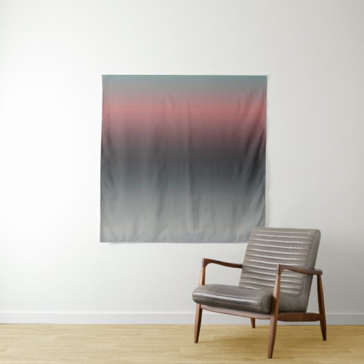 Grijs, roze, zwarte gradiënt, Ombre. Wandkleed (In Situ (horizontaal))