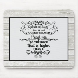 Grijs Rustic Wood Christelijk Bijbel Overweldigd Muismat