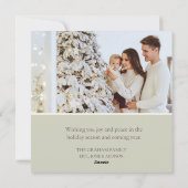 Grijs Rustieke Engel 1 Foto Platte Vakantie Kaart (Achterkant)