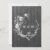 Grijs rustig. Bindhouten schuur Sla de datum op Kaart (Achterkant)