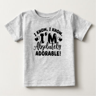 Grijs Schattig Baby T-shirt