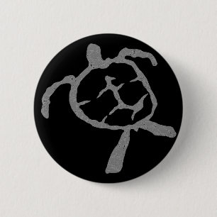 grijs schildpad ronde button 5,7 cm