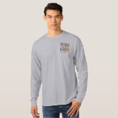 Grijs Shirt met lange mouwen met Logo Preshrunk Un (Voorkant volledig)