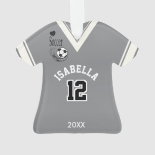 Grijs Shirt Voetbal Ornament