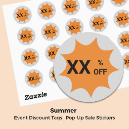 Grijs & Sinaasappel · 9-punts Bubble Sale Label me