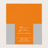 Grijs Sinaasappel Handschrift Plain Creative Moder Visitekaartjes (Buitenkant ongevouwen)