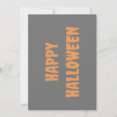  grijs Sinaasappel Paarse Doodle Halloween Kaart (Achterkant)