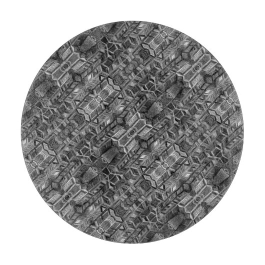 Grijs snijvlak glas snijplank (Voorkant)