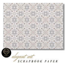 Grijs Spaans tegelpatroon scrapbookpapier 