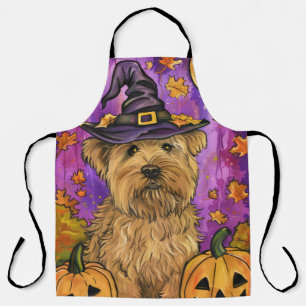 Grijs spookachtige Wheaten Terrier-hond Halloween  Schort