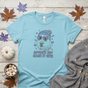 Grijs spooky maar dan een Cute Ghost Halloween T-shirt