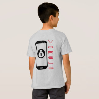 Grijs T shirt met glimlende gezichten erop