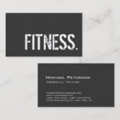 Grijs Trendy Personal Trainer Stylish Visitekaartj Visitekaartje (Voorkant / Achterkant)