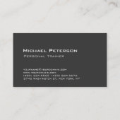 Grijs Trendy Personal Trainer Stylish Visitekaartj Visitekaartje (Achterkant)