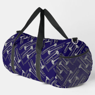 Grijs Trombone Crosshatch Patroon Plunjezak