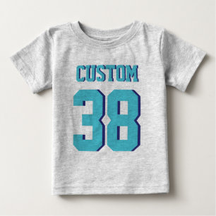 Grijs & Turquoise Baby   Sporttrui ontwerp