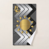 Grijs Turquoise Zuidwest goud Kokopelli Bad Handdoek (Handdoek)