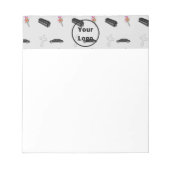 Grijs uitvaartpatroon notitieblok (Voorkant)