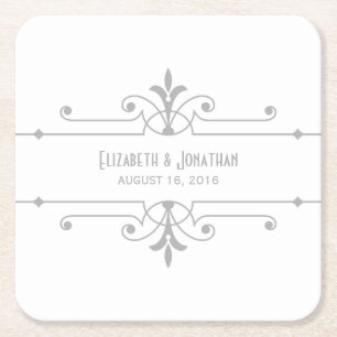 Grijs v2 Fancy Onderzetter voor sierpapier