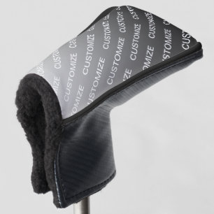 Grijs (veranderlijke kleur) Ombre & Tekstpatroon Golfheadcover