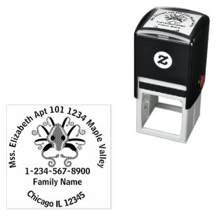 Grijs vierkant thuisadres Contactgegevens Zelfinktende Stempel
