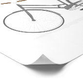 Grijs Vintage fiets poster (Hoek)