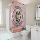  grijs vrouwen roze douchegordijn (In situ)