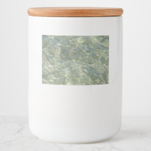 Grijs waterpatroon Voedsel en Drank Etikettenreeks Voedselcontainer Etiket