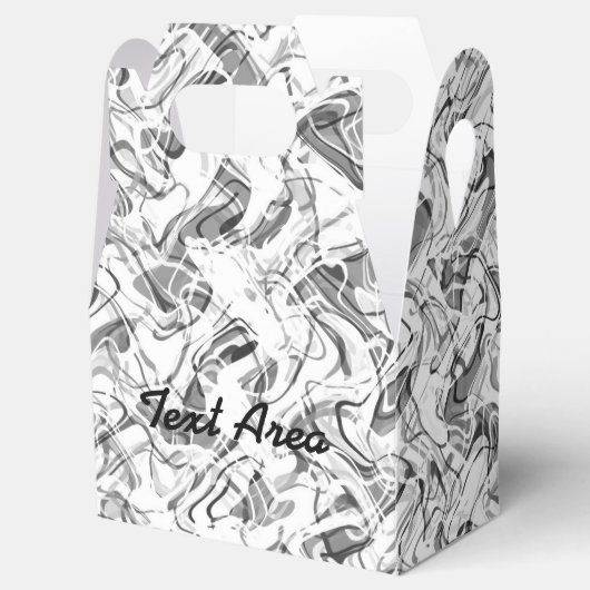 Grijs & Wit Abstract Rookpartij Favor Box Bedankdoosjes (Geopend)