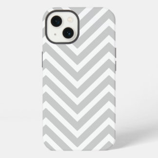 GRIJS WIT CHEVRON PATROON iPhone 13 HOESJE