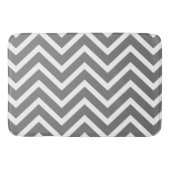 grijs wit chevron Pattern modern badmat (Voorkant)