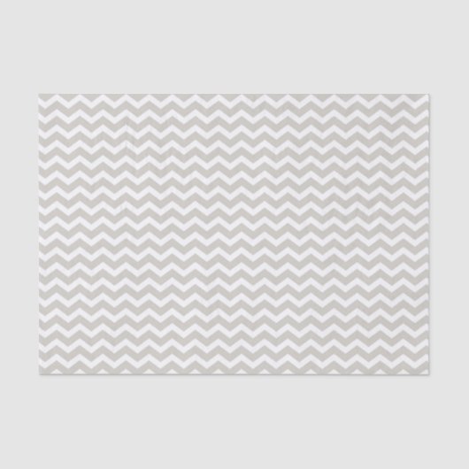 Grijs wit Chevron Zigzag-papier Tissuepapier (Voorkant)