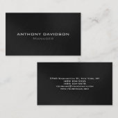 Grijs, wit, eenvoudig Visitekaartje (Voorkant / Achterkant)